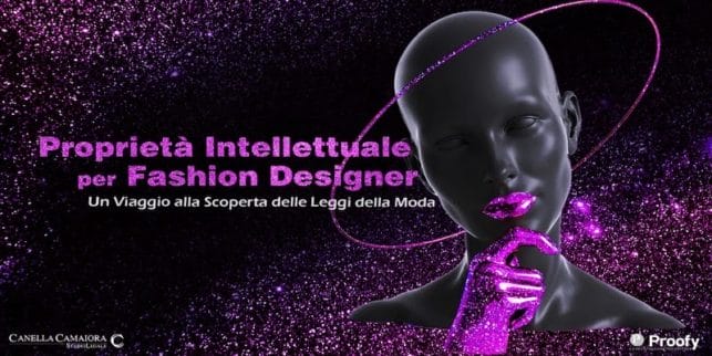 Proprietà intellettuale per Fashion designer - locandina evento